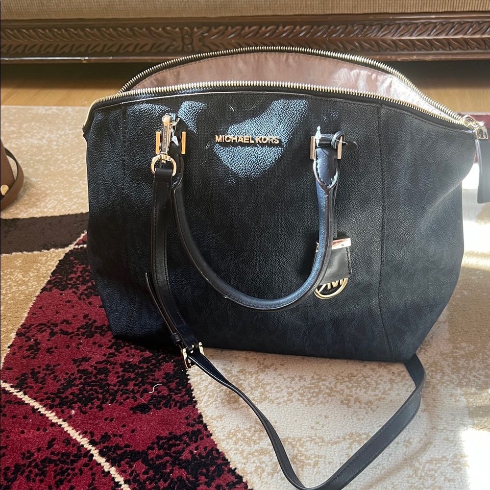 Michael Kors Navy Satchel Bag